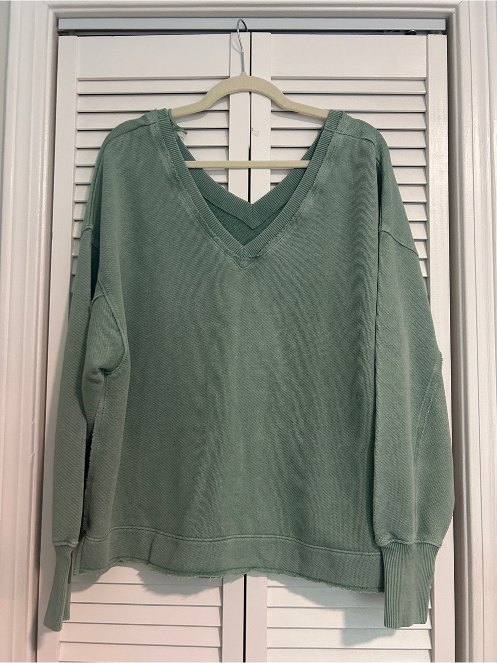 NWT Lived In American Eagle Outfitters V-Neck Pullover Sweater in Sage